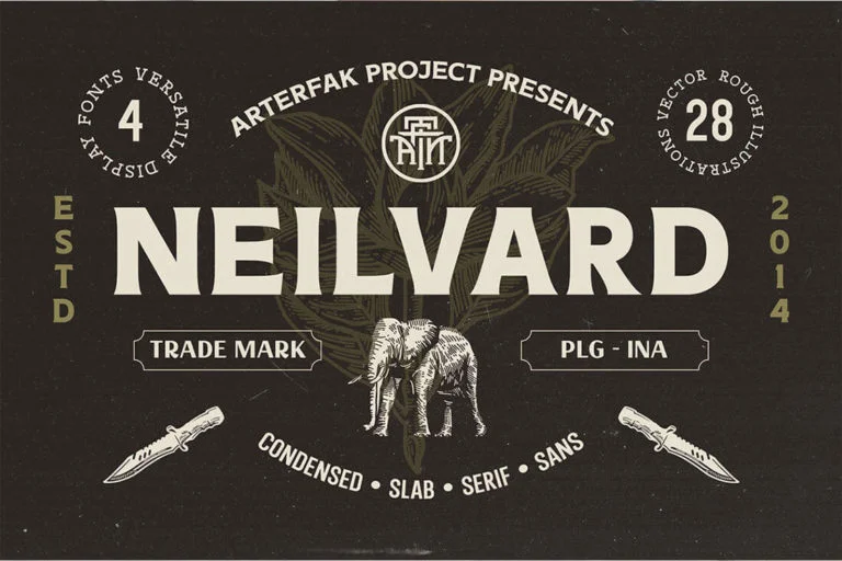 Neilvard Vintage Font Family Bundle