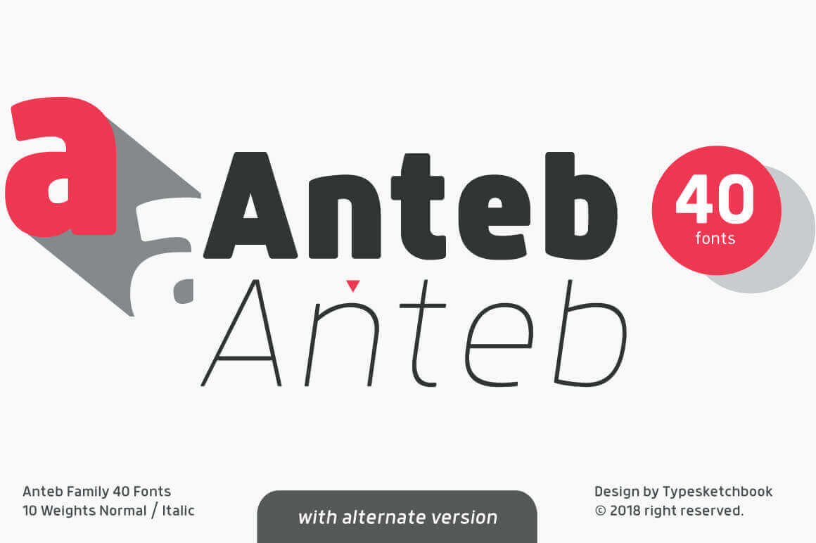 Anteb Font Family Bundle