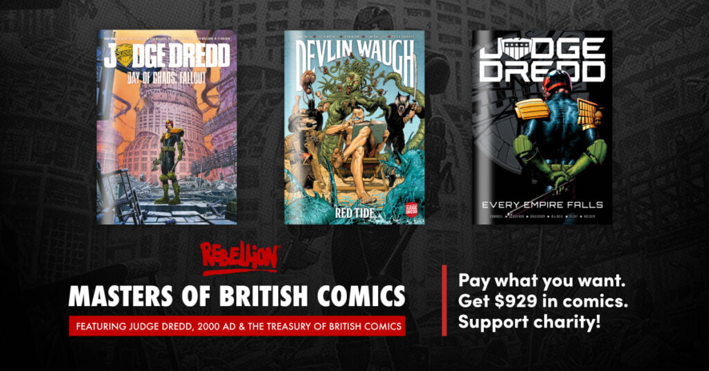 Rebellion's Masters of British Comics featuring Judge Dredd, 2000 AD & the Treasury of British Comics Bundle